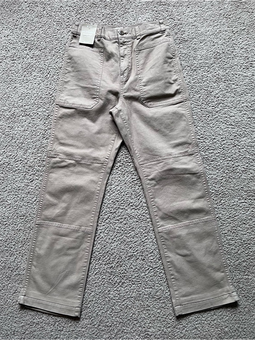 NWT Madewell The '90s Straight Utility Pant in Garment-Dyed Canvas size 27